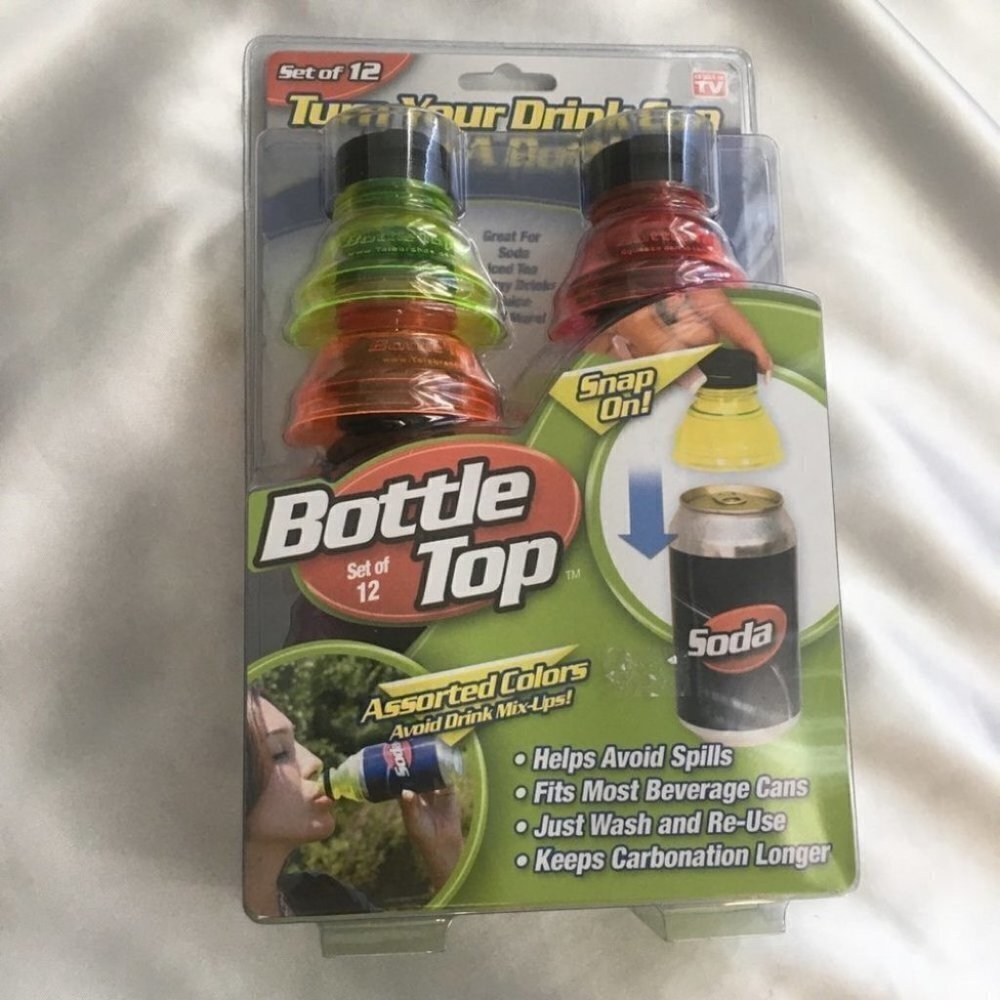Bottle Tops For Cans As  Seen on TV Set of 12 New